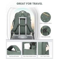 Off White 40L Large Capacity Travel Business Backpack with Expandable Compartments, Including 2 Toiletry Bags and Shoe Bag - Durable Oxford Fabric thumbnail