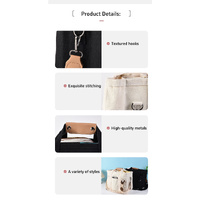 Black Large Capacity Multi-Compartment Tote Bag - Stylish and Versatile for Women, Ideal for Organizing Essentials or as a Mommy Bag(Photography props thumbnail