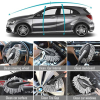 Type A 9-Piece Car Wash Tool Kit - Tire & Wheel Brushes, Wash Mitt, Microfiber Towels, and Wax Sponge Set thumbnail