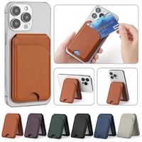 Black MagSafe Magnetic Wallet with Stand - PU Leather Card Holder for iPhone thumbnail