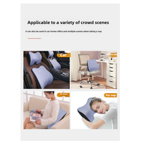 Orange Memory Foam Car Seat Neck and Lumbar Support Set - Ergonomic Cushion for Office, Home, and Driving thumbnail