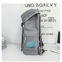 Grey Trendy Street Style Backpack - Large Capacity for Hiking, Students & Everyday Use thumbnail