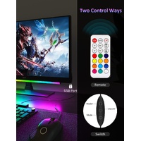 2 Pcs RGB LED Gaming Light Bar - Dual Color Temperature & Adjustable RGB Effects, USB-Powered Backlight for Monitors, Remote & Button Control, 30cm Li thumbnail