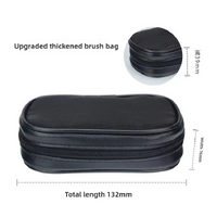 Style B 12-Piece Mini Portable Makeup Brush Set - Fiber Bristle Beauty Tool Set(With storage bag) thumbnail