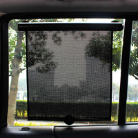 2 Pcs 40*50cm Black Adjustable Retractable Car Side Window Sun Shade - UV Protection, Easy Installation with Suction Cups thumbnail
