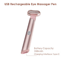 Pink LED Facial Skincare Wand - Portable Eye Care Device, EMS Microcurrent & Red Light Therapy for Wrinkles, Dark Circles, and Puffiness Relief thumbnail