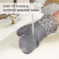 Grey 6-Piece Set Silicone Oven Mitts & Pot Holders Set - Heat-Resistant, Non-Slip, Comfortable, and Stylish Kitchen Essentials for Cooking & Baking thumbnail