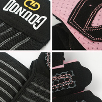 Size XL Black And Pink Breathable Anti-Slip Gym Gloves for Workout and Weightlifting - Durable, Adjustable Fitness Gloves for Men and Women thumbnail