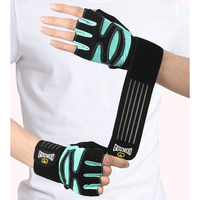 Size M Black And Blue Breathable Anti-Slip Gym Gloves for Workout and Weightlifting - Durable, Adjustable Fitness Gloves for Men and Women thumbnail