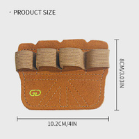 2 Pairs Brown Premium Leather Grip Protection for Fitness | 4-Finger Cowhide Weightlifting Gloves - Durable, Non-Slip, and Abrasion-Resistant Support thumbnail