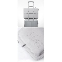 Grey 15.6-Inch Shockproof Laptop Bag with Compartments – Slim Design, Travel-Ready thumbnail