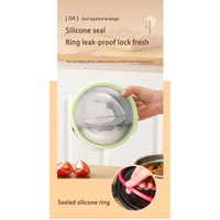 Green 3-Piece 304 Stainless Steel Food Storage Set with Leak-Proof Lids - Round Design for Fridge and Meal Prep thumbnail