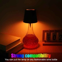 Gold RGB Color-Changing LED Bottle Lamp - Adjustable Smart Lighting for Home Decor thumbnail