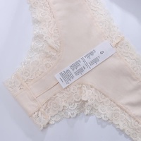 Size L Lace-Trimmed Cotton Panties - 3-Pack in Black, White, and Nude thumbnail