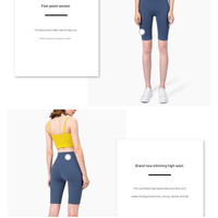 Size L True Navyl Seamless High-Waisted Yoga Shorts for Women - Tummy Control & Butt Lifting Fitness Shorts thumbnail