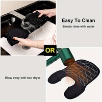 Purple Striped Silicone Hairdressing Cape - Extended Oversized Shoulder Pad for Hair Dyeing and Perming thumbnail