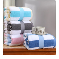 Blue Ultra-Absorbent Long-Fiber Cotton Large Bath Towel-Perfect for Home, Hotel, and Beauty Salons 140cm*70cm thumbnail