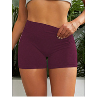 2 pcs High waist blue yoga shorts for running, fitness and sports | Tummy control, butt lift, sweat wicking, size S thumbnail