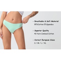 3 pcs Women's Low Waist Cotton Sexy Thong Underwear size M thumbnail