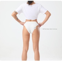 Light Grey 4 pcs High-Waisted Cotton Bikini Briefs for Women, Slim Fit & Comfortable XL Size thumbnail