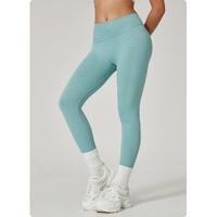 Light Blue High-Waisted Butt Lift Yoga Pants for Women - Peach Hip Design, Full-Length Leggings, Workout and Fitness Activewear size M thumbnail