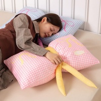 Yellow Cute Butterfly Knot Pillow | Soft Bed & Seat Cushion, Decorative Throw Pillow for Home & Car 65x40cm thumbnail
