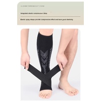 Size L 1 Pair Black Compression Calf Sleeves for Sports - Adjustable Support for Running, Soccer, Hiking & More thumbnail