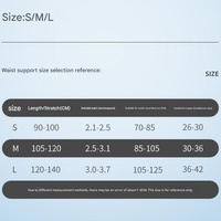 Size L Black Breathable Waist Support Belt - Adjustable Back Brace for Men and Women, Ideal for Weightlifting, Squats & Back Pain Relief thumbnail