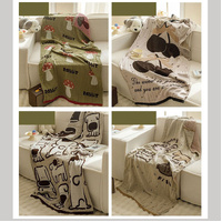 Green Cute Dog Pattern Soft and Absorbent 4-Layer Cotton Bath Towel for Adults and Children | Cartoon Design | 80*160 cm | Perfect for Bathing and Lou thumbnail