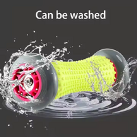 Green And Pink Foot Massage Roller - Plantar Fasciitis & Muscle Relief Tool thumbnail