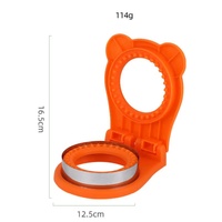 3 Pcs Red Round Sandwich Sealer & Cutter - Safe Hand Guard Design, DIY Pocket Bread Mold thumbnail