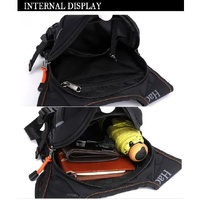 Blue Rugged Polyester Waist Pack - Stylish, Multi-Compartment Crossbody Bag for Outdoor Adventures thumbnail
