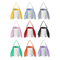 Black Adorable Easter Bunny Ear Tote Bag - Stylish Rabbit-Themed Candy Bag thumbnail
