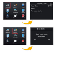 Black and Red OBD2 Scanner Car Diagnostic Tool - Engine Fault Code Reader thumbnail