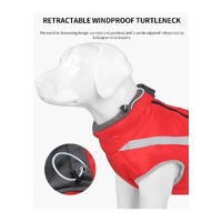 Size XL Red Reflective Winter Dog Jacket - Warm & Waterproof Outdoor Coat for Large Breeds thumbnail