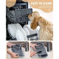 Grey Multi-Functional Pet Slow Feeder Lick Mat - Durable Food-Grade Silicone Anti-Bite Bowl for Dogs thumbnail