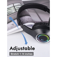 Beige Bluetooth 5.2 Headphones - Foldable, Adjustable Headband, TF Card thumbnail