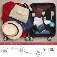 Black Stylish Travel Makeup Organizer Bag with Hanging Hook - Waterproof & Spacious Design thumbnail