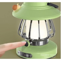 White Retro Snail Night Light - Portable Rechargeable Camping Lantern with Hook, 3-Color Dimming thumbnail