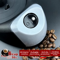Blue Electric Moka Coffee Maker Espresso Machine Italian Classic 6 Cups Auto Power thumbnail
