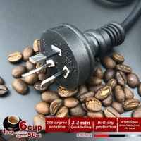 Yellow Electric Moka Coffee Maker Espresso Machine Italian Classic 6 Cups Auto Power thumbnail