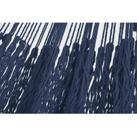 Outdoor undercover cotton Mayan Legacy hammock with hand crocheted tassels King Size Blue thumbnail