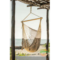 Mayan Legacy Extra Large Outdoor Cotton Mexican Hammock Chair in Dream Sands Colour thumbnail