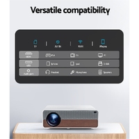 Devanti Portable Wifi Video Projector 4K Home Theater HDMI 1080P Native thumbnail