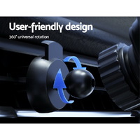 Devanti Wireless Car Charger Fast Charging Car Mount Vent Suction cup thumbnail