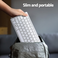 Wireless Keyboard and Mouse Combo Bluetooth Set for PC Laptop Phone Tablet 78 Keys White thumbnail