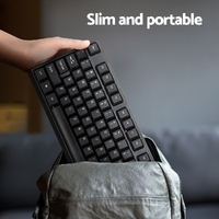 Wireless Keyboard and Mouse Combo Bluetooth Set for PC Laptop Phone Tablet 104 Keys Black thumbnail