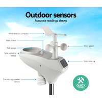 Devanti Wireless WiFi Professional Weather Station Solar Sensor LCD UV Light thumbnail