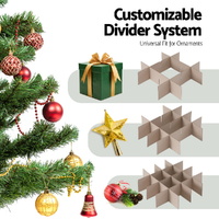 Jingle Jollys Christmas Baubles Storage Box 64 Dividers Xmas Ornaments Container thumbnail