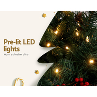 Jingle Jollys 2.4m Christmas Garland with LED Lights Decorations Xmas Party thumbnail